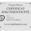 Certificat d'authenticité