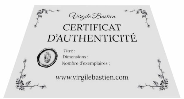 Certificat d'authenticité