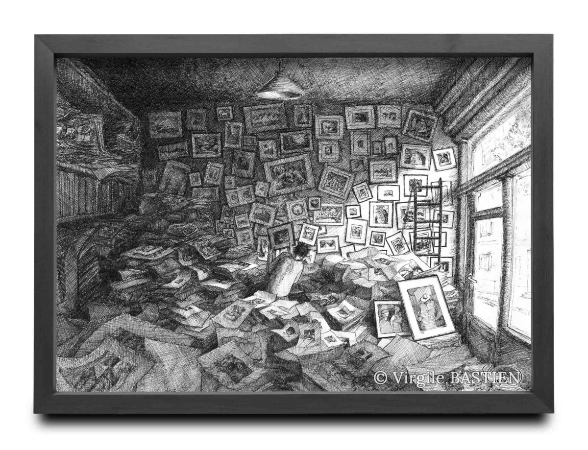 Virgile Bastien - Le Collectionneur fou - cadre