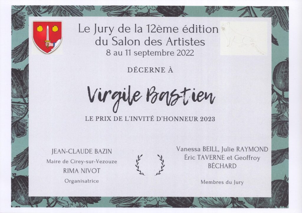 Prix de l'Invité d'honneur à Cirey-Sur-Vezouze